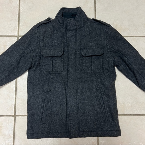 GAP Other - GAP Charcoal Military Field Jacket Kids Wool Blend Winter Cold Coat Size XL